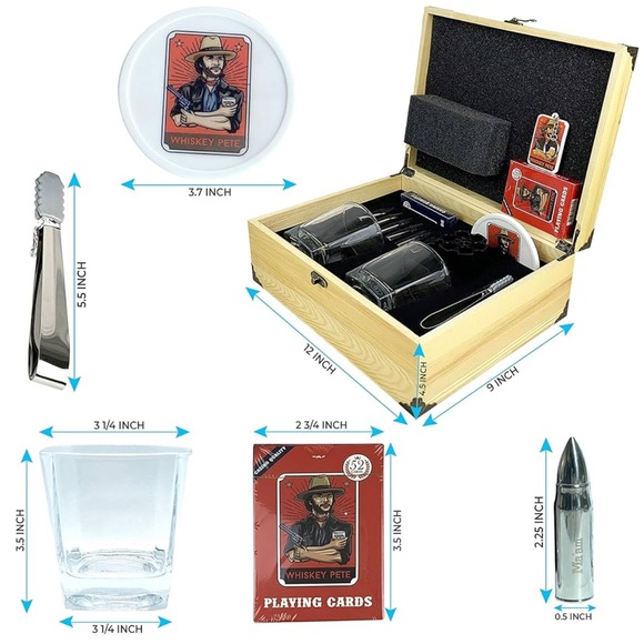 Whiskey Gift Set For Men - Cowboy/Western-Themed Premium Novelty Liquor Set - Picture 4 of 8